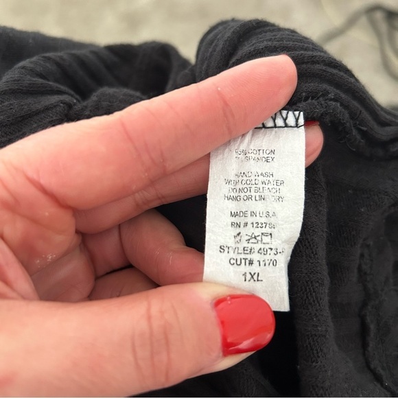 Jolie drape front ribbed knit sweater 1X - Picture 4 of 6